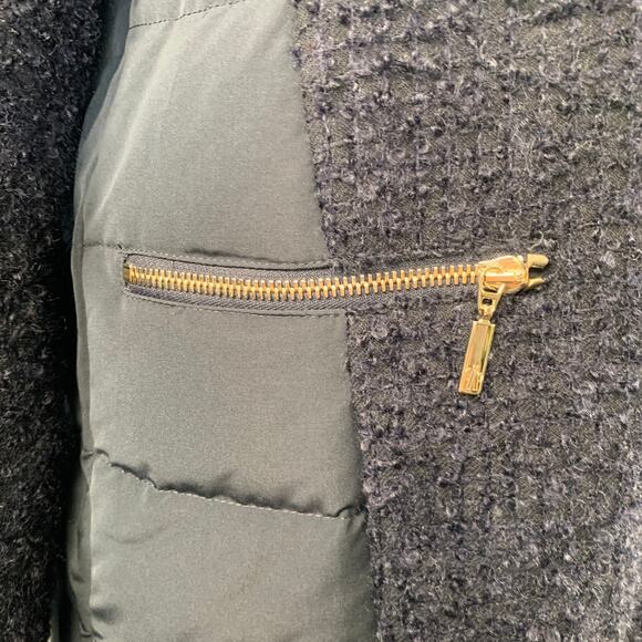 MONCLER by GIAMBATTISTA VALLI Size XS Cathy Navy Faux Fur Zip Pockets Coat - Picture 5 of 12